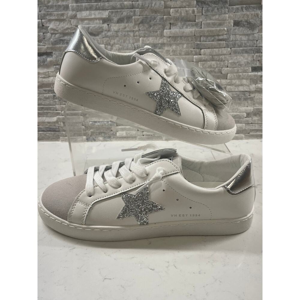 Vintage Havana Carla White Silver Glitter Size 8 - Picture 2 of 6